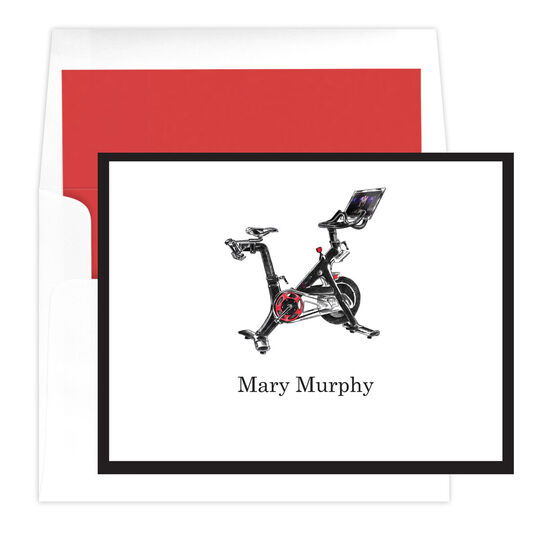 Exercise Bike Folded Note Cards